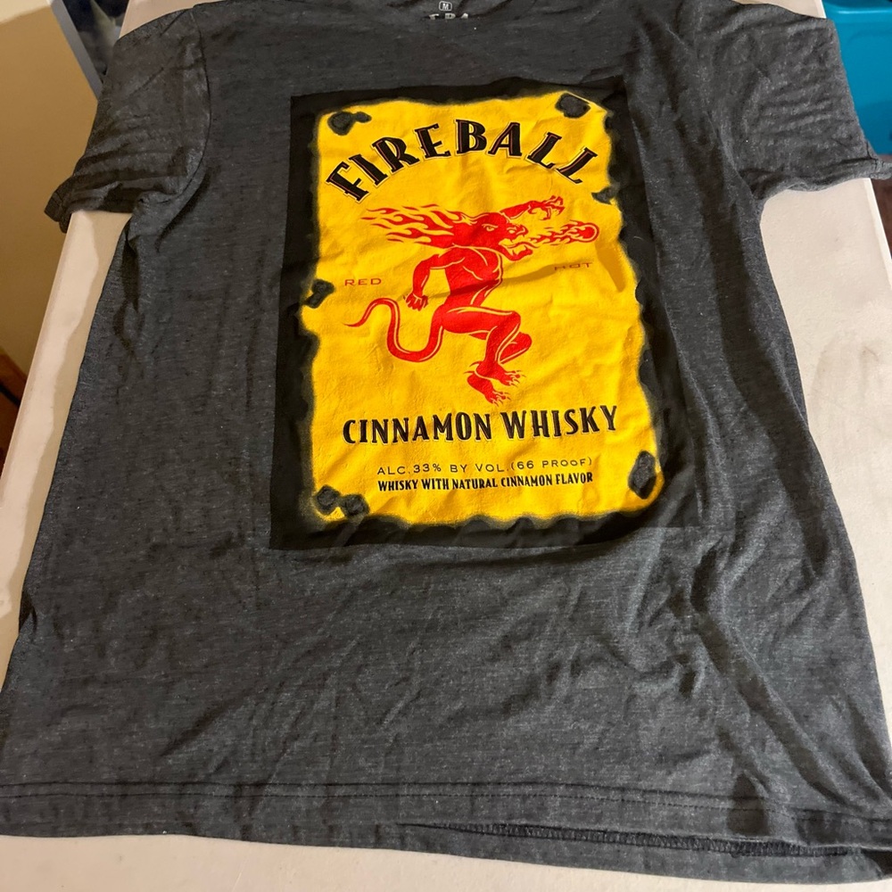 Fireball Cinnamon Whisky Tee - Charcoal